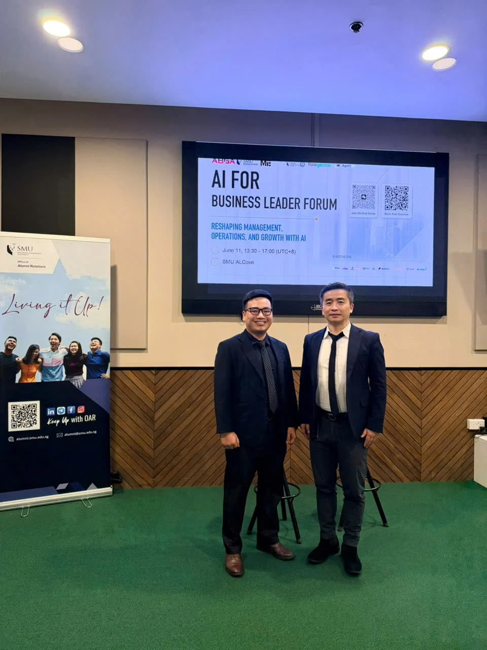 Nguyễn Tiệp tại AI for Business Leader Forum ở Singapore